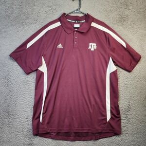 Texas A&M Aggies Shirt Mens 3XL Maroon White NCAA Football Adidas Climalite NEW